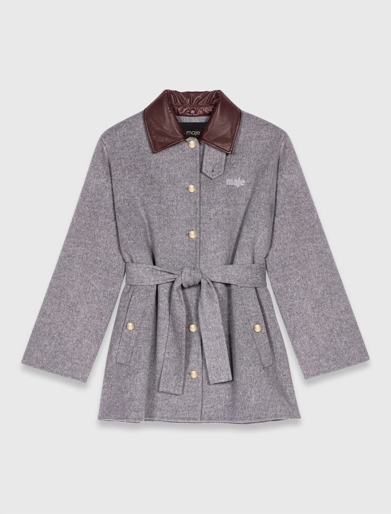 mfpou01381 wool coat light grey