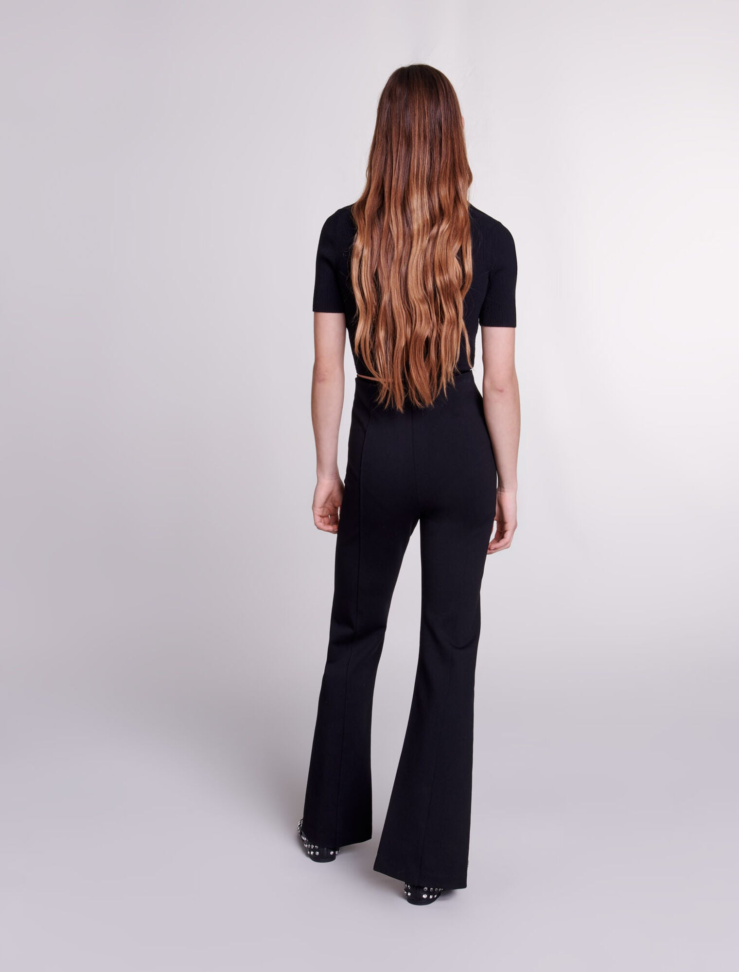 Black  -Slit trousers