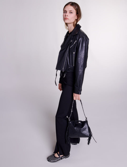 Black  -Slit trousers