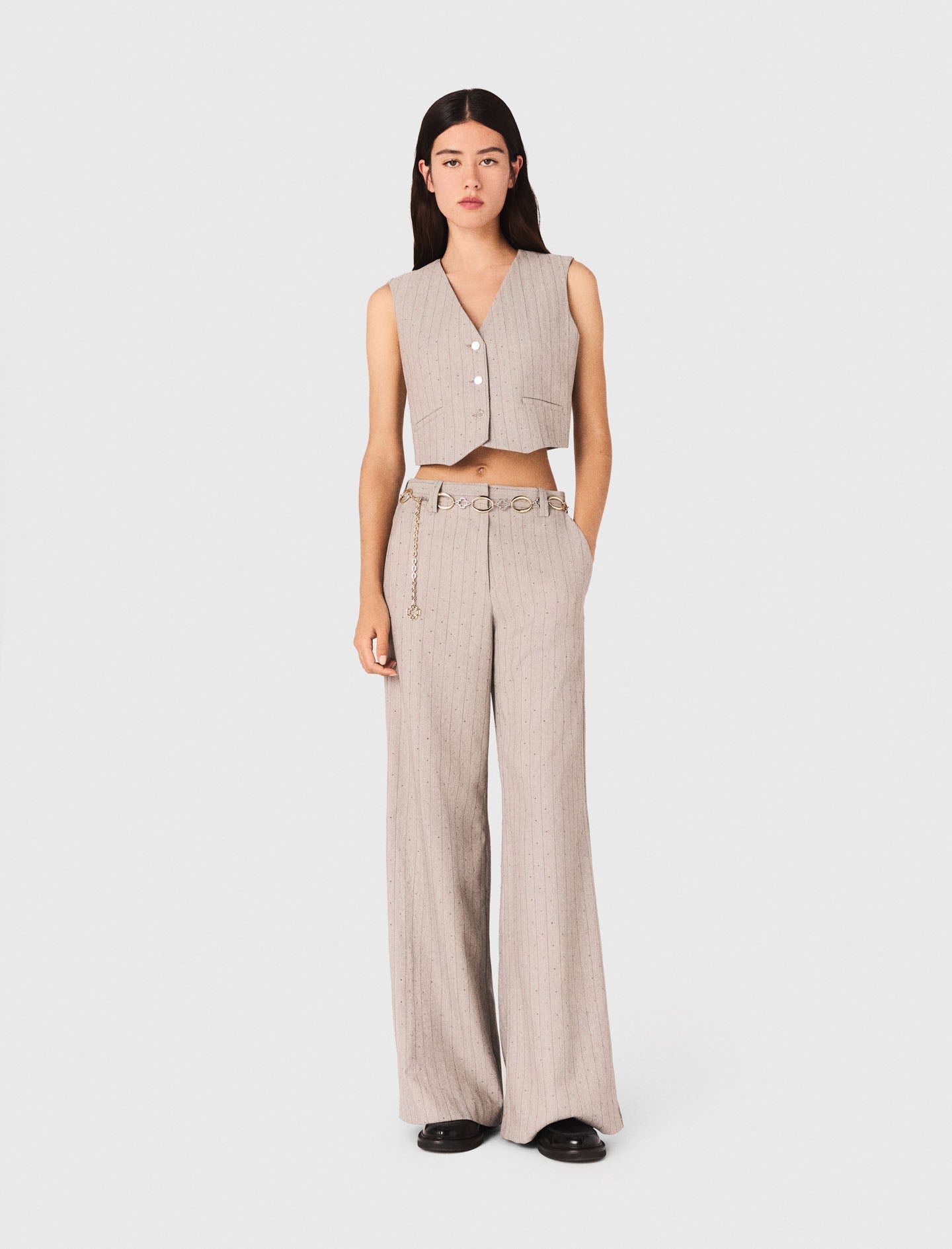 Rhinestone suit trousers