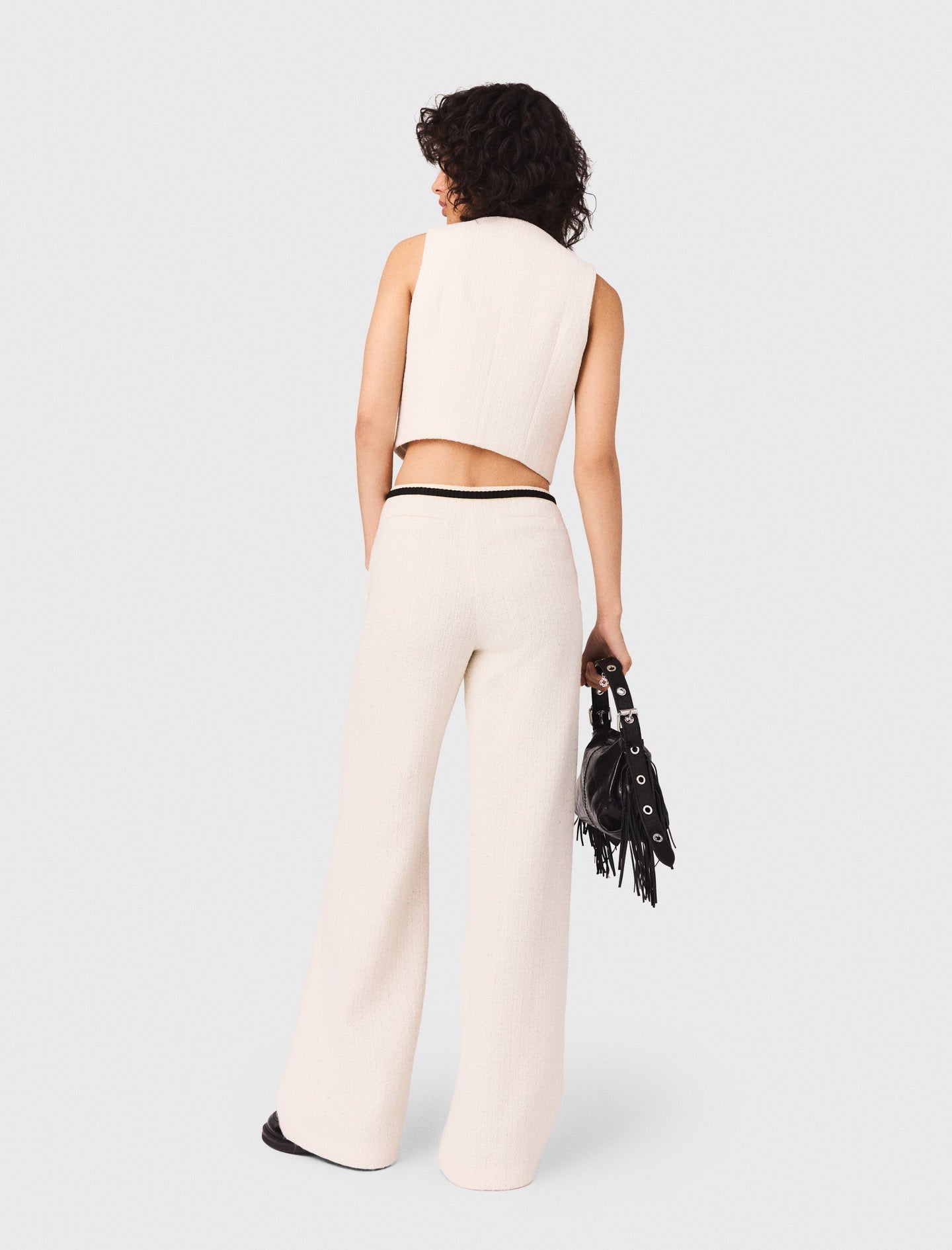 Tweed-effect trousers