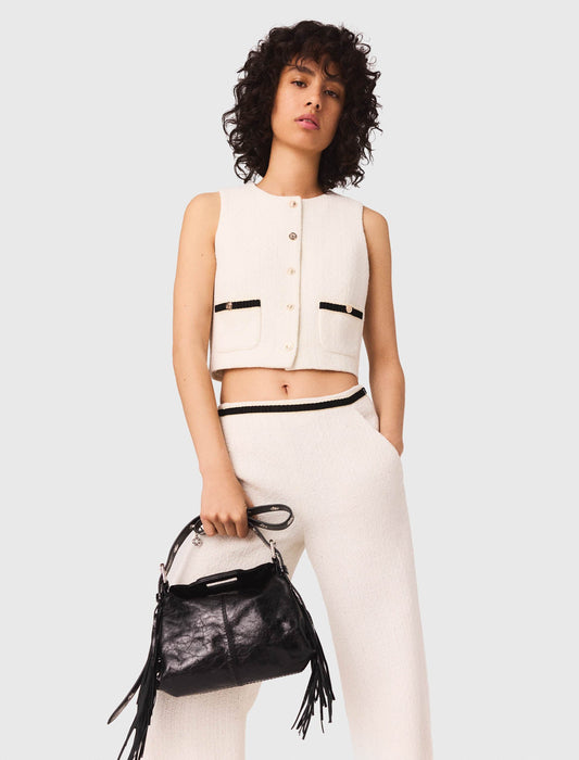 Tweed-effect trousers