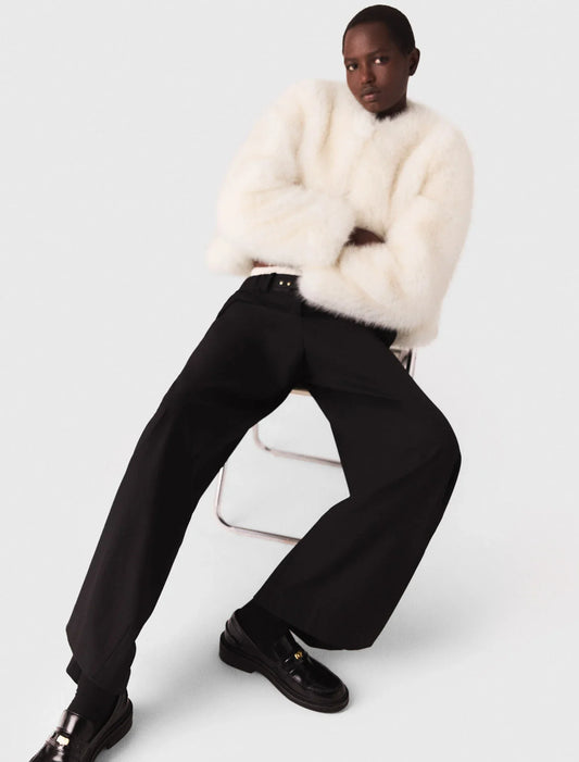 Wide-leg suit trousers