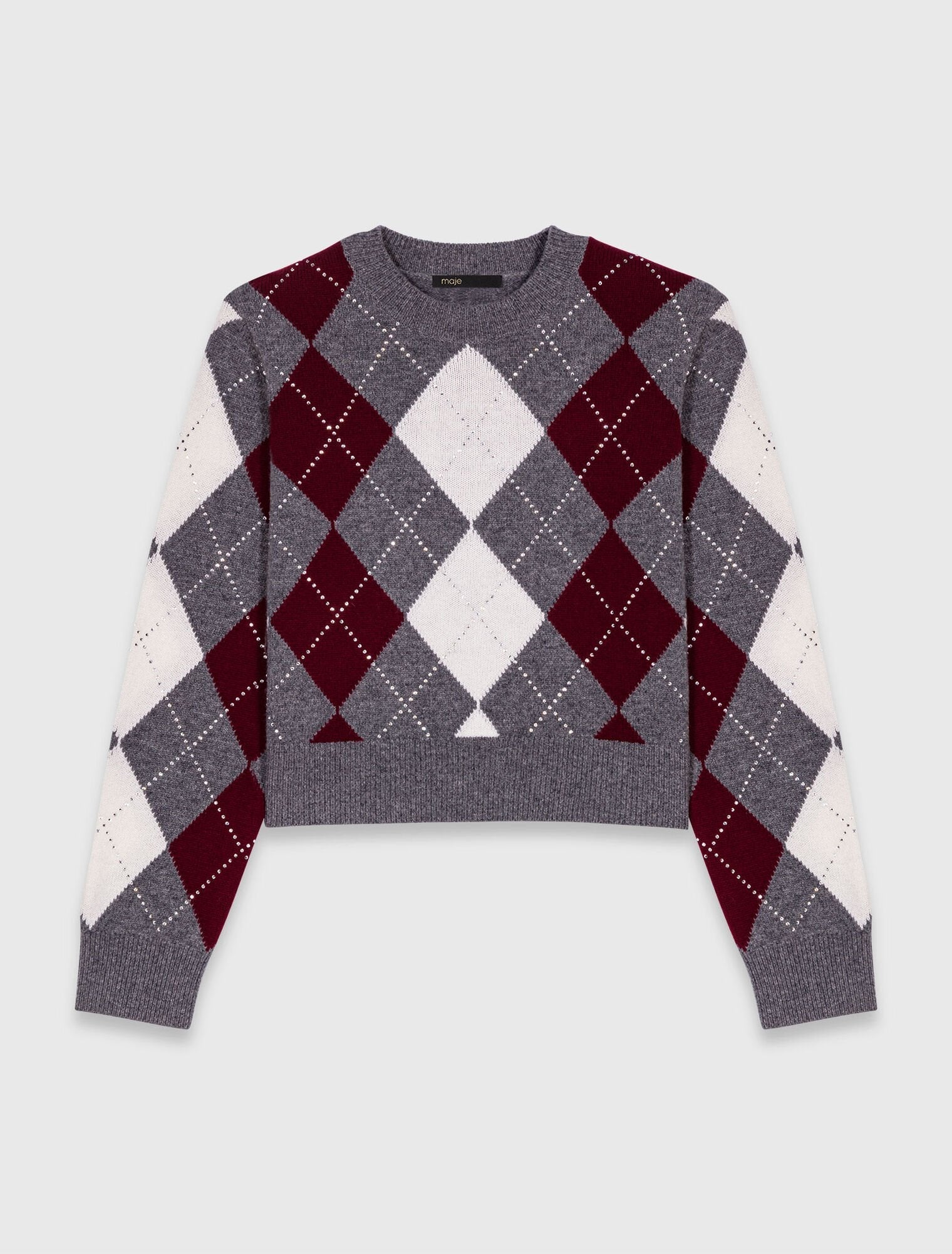 Argyle crop jumper