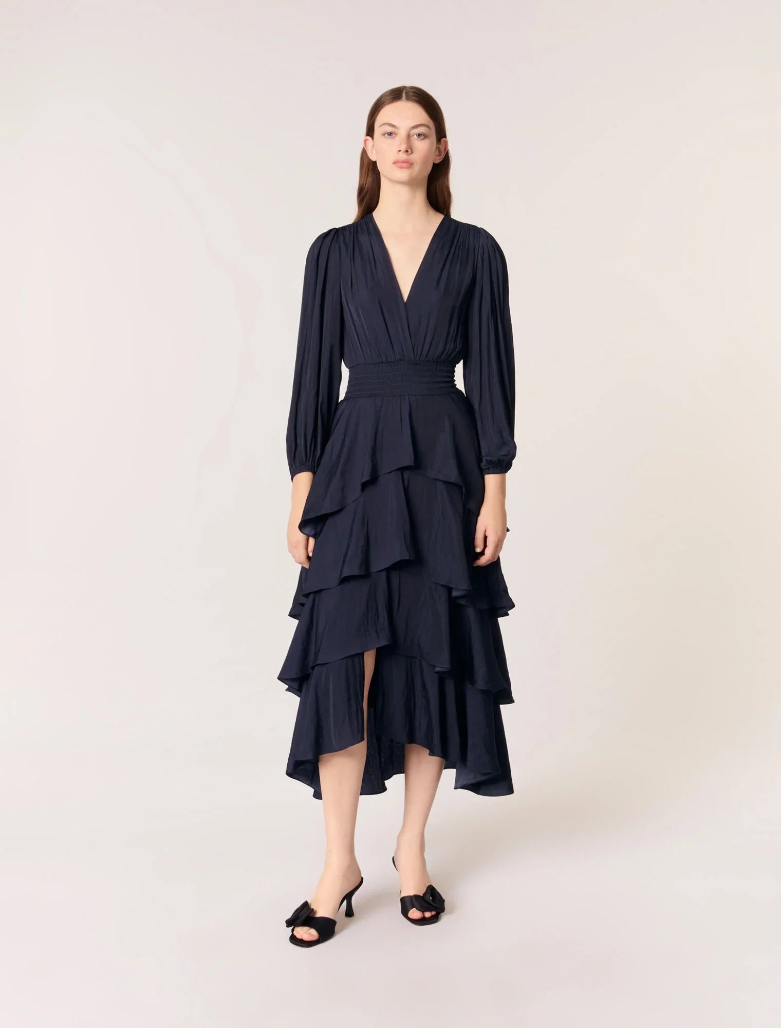 maxi dress kuwait Buy Iconic A-line Pleated Maxi Dress with Fluid Sleeves Online