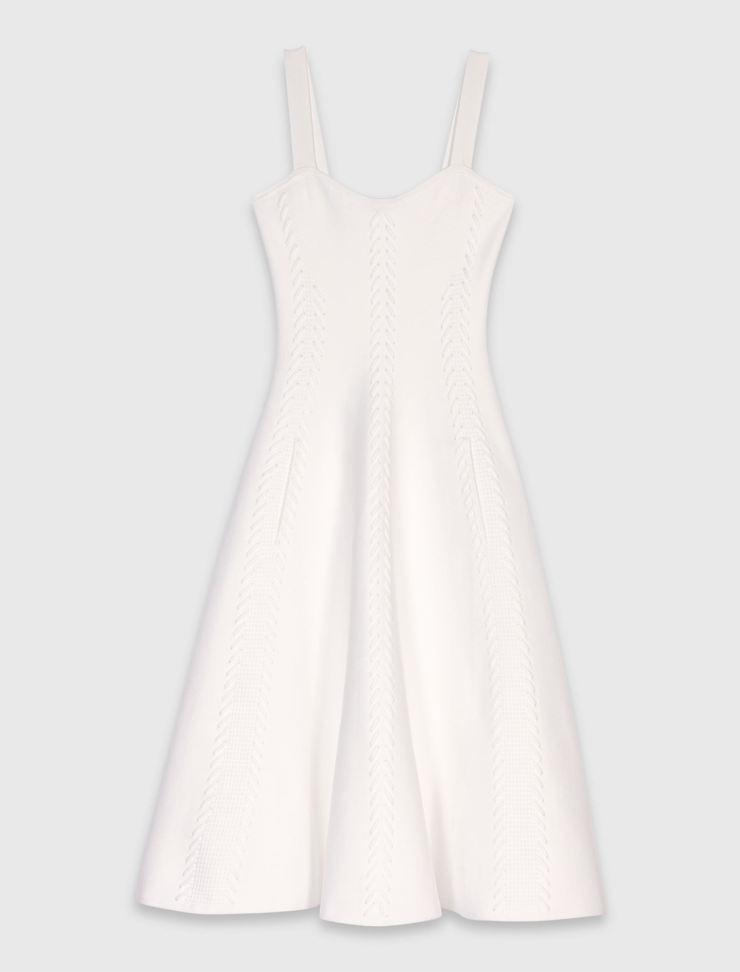 White Long babydoll knit dress