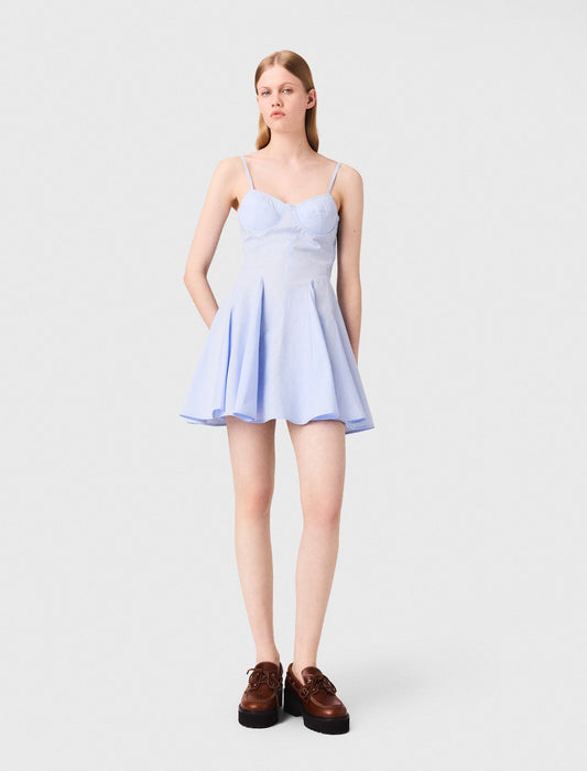 Light Blue featured Short cotton babydoll dress