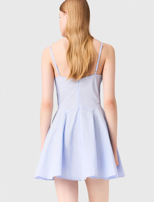 Light Blue Short cotton babydoll dress