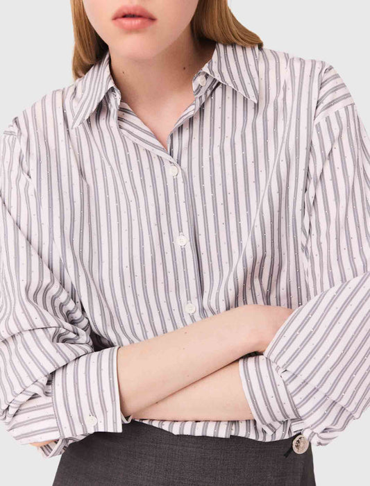 Rhinestone 2-in-1 cotton dress