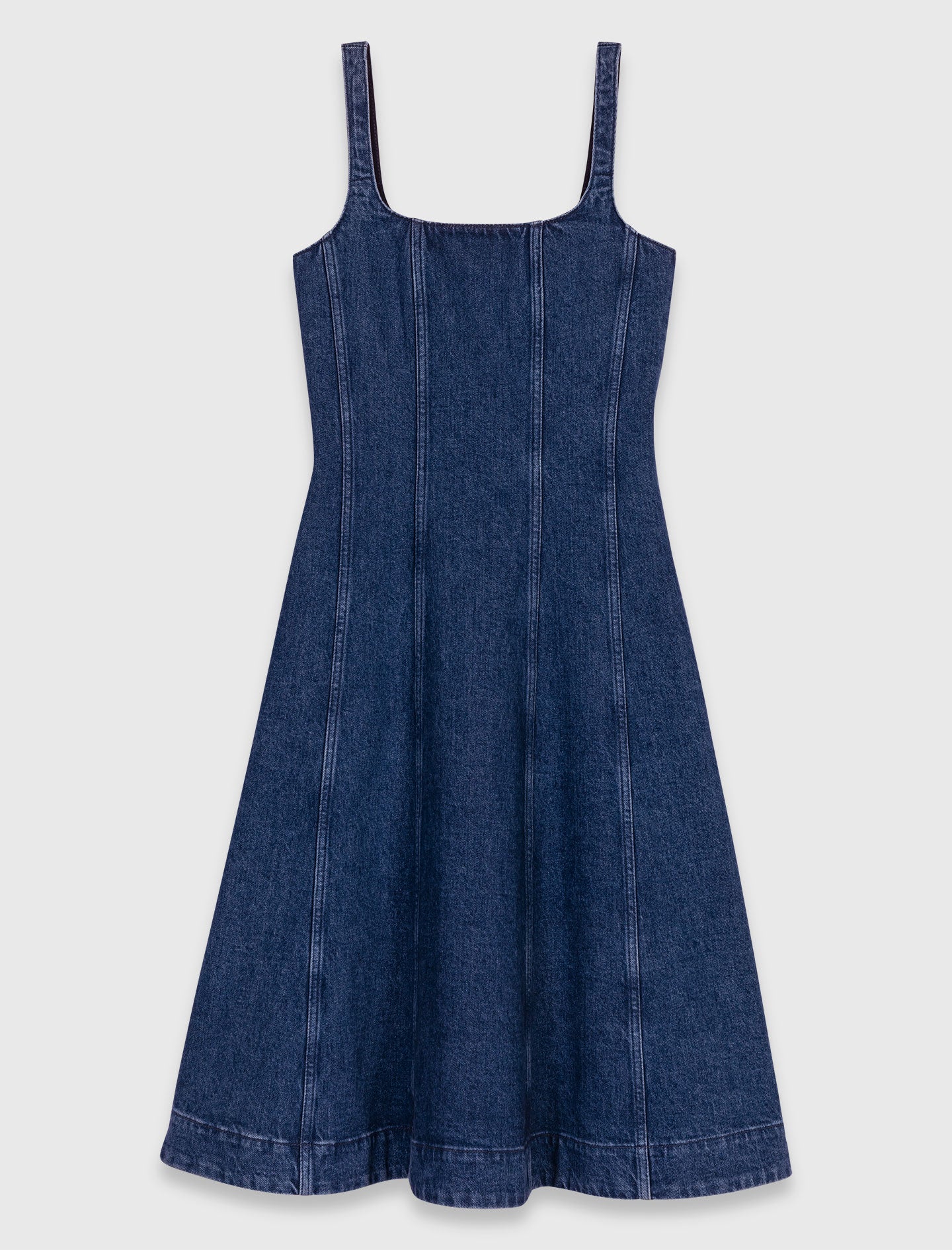 Denim Blue Long denim babydoll dress