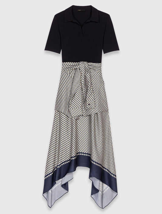 Printed two-tone dress