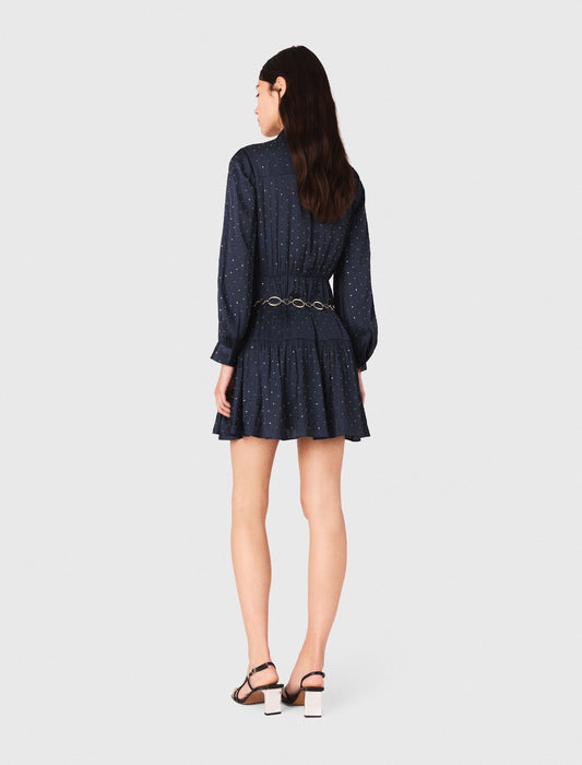 Studded flowing shirt dress