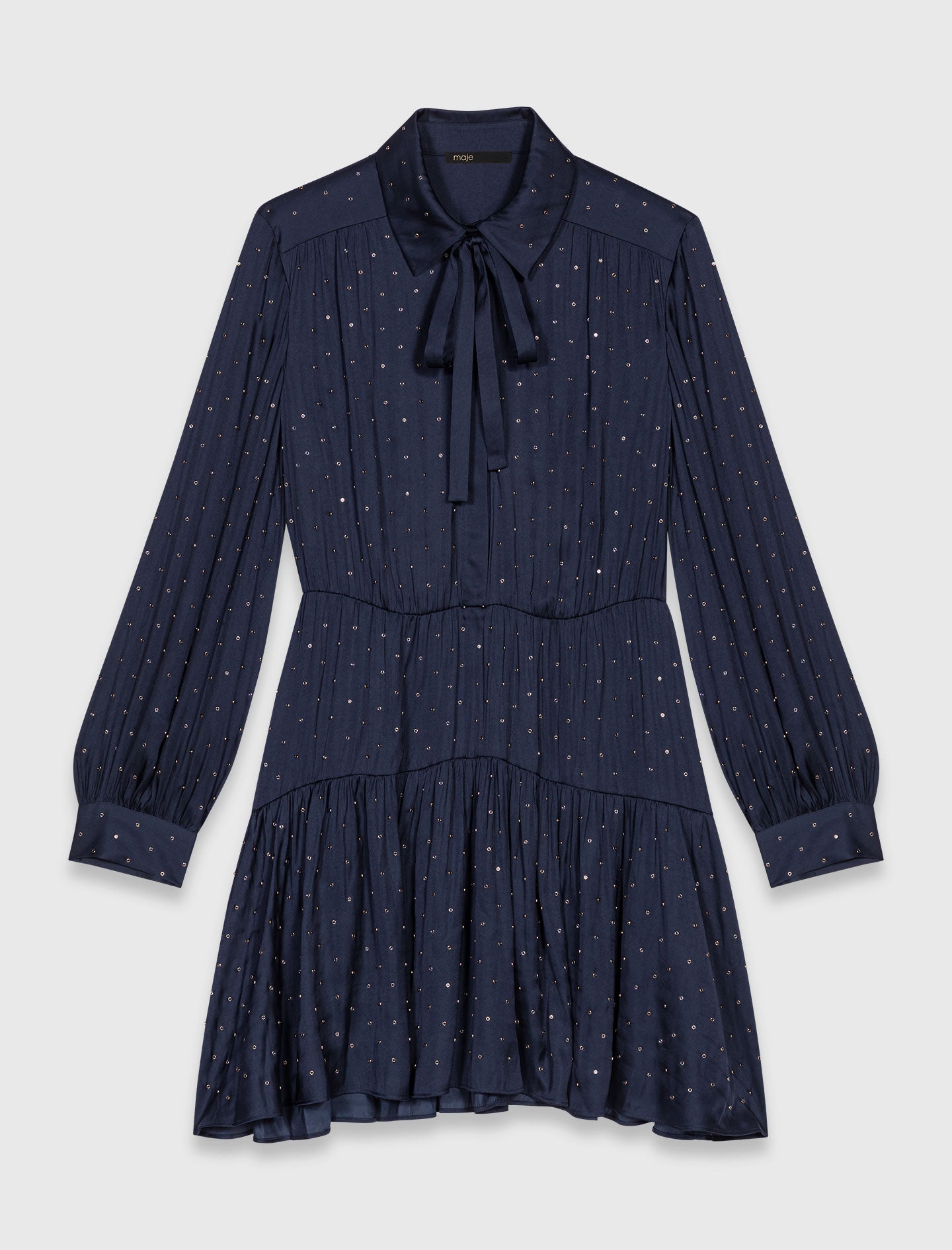 Studded flowing shirt dress