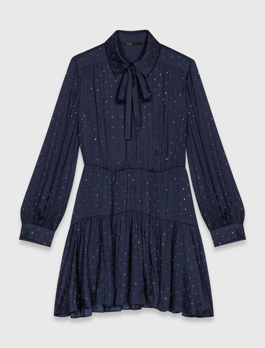 Studded flowing shirt dress