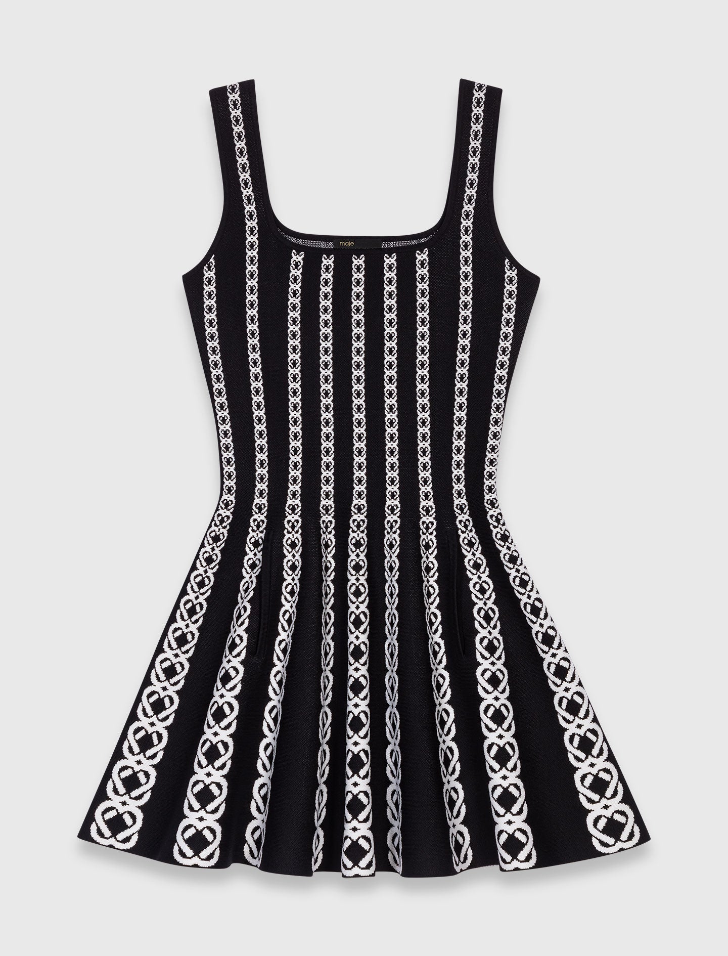Short jacquard knit dress