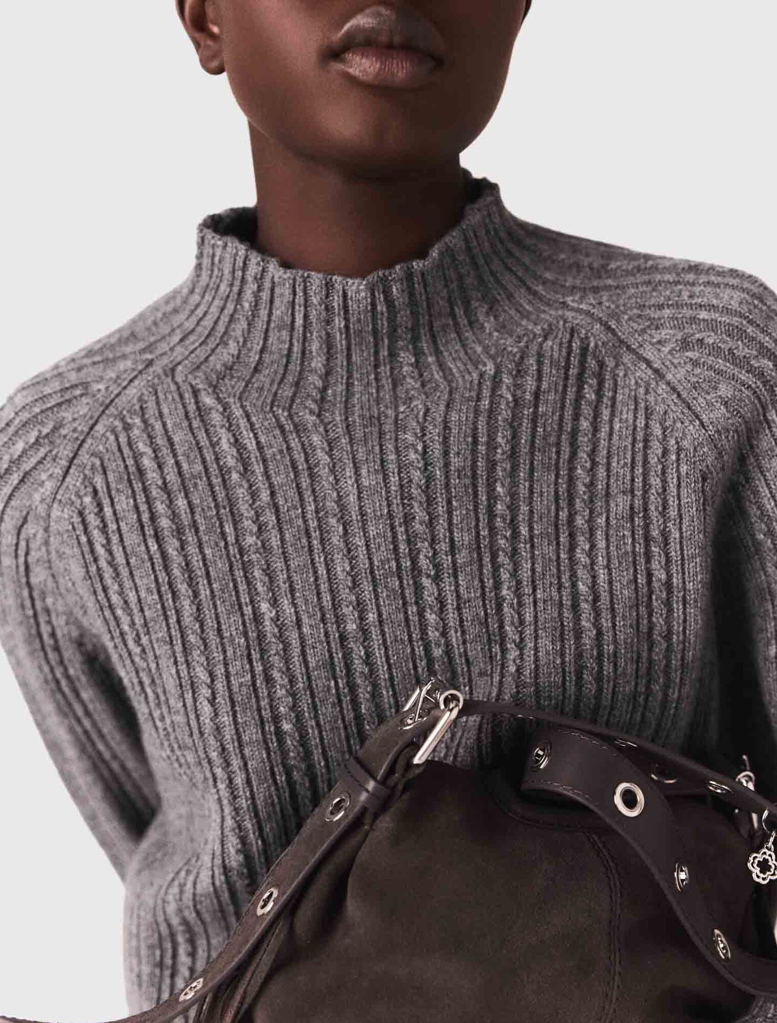 Knit dress with removable jumper