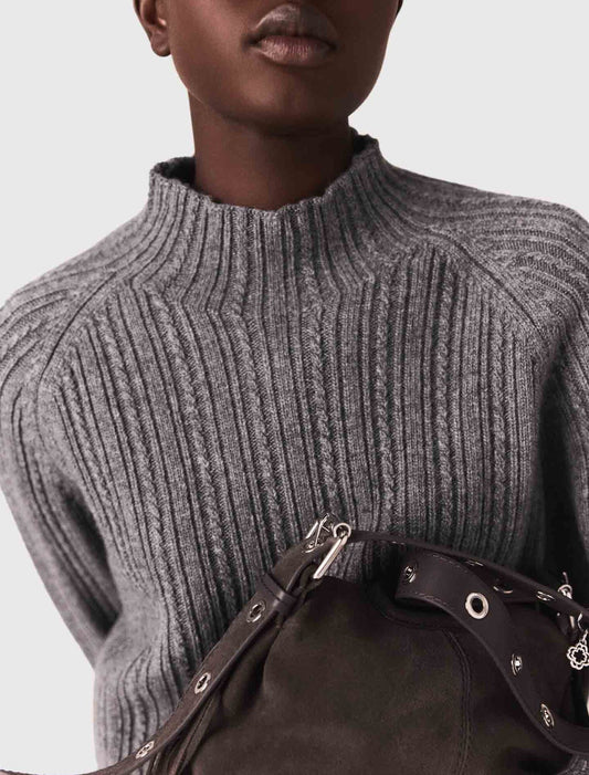 Knit dress with removable jumper