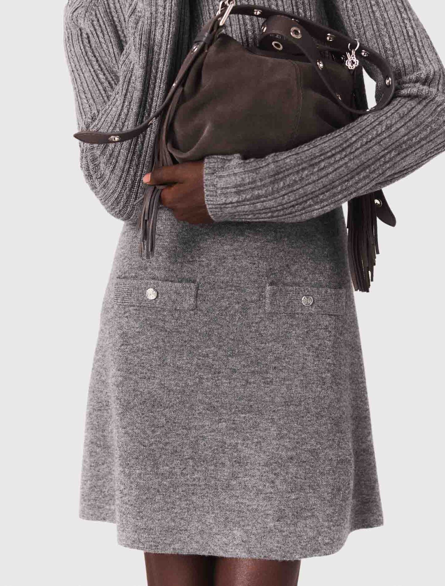 Knit dress with removable jumper