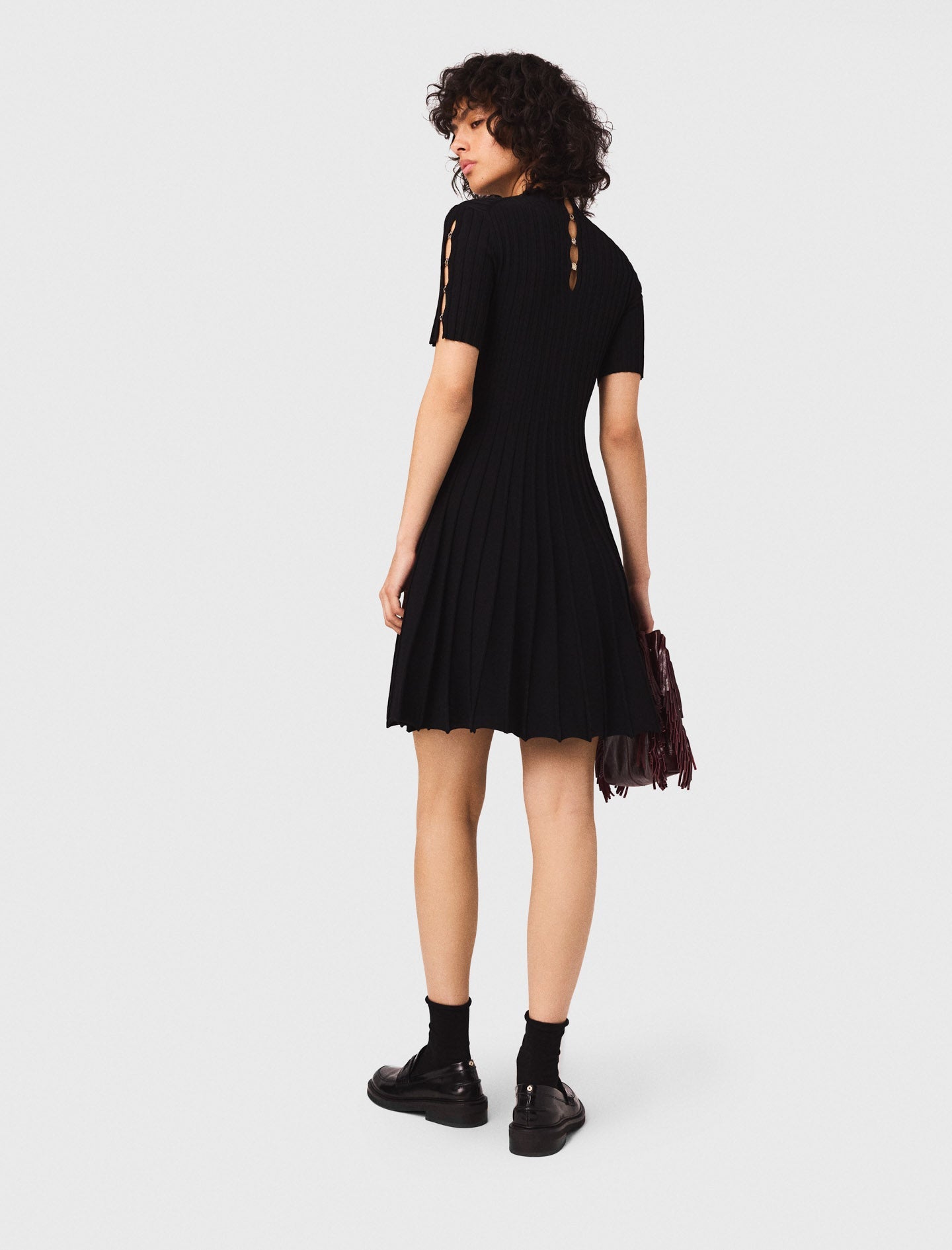 Short knit dress Black