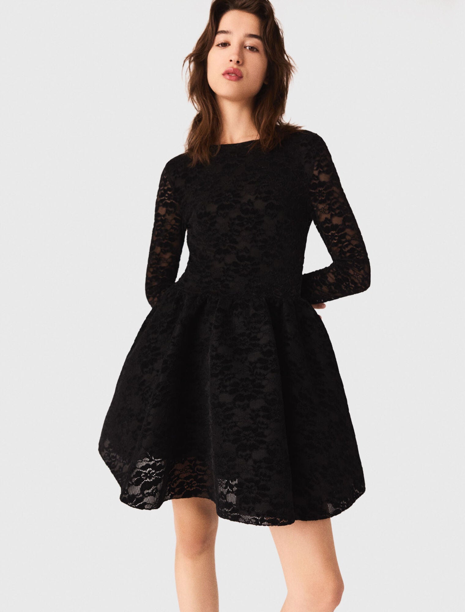 Flared velvet maxi dress