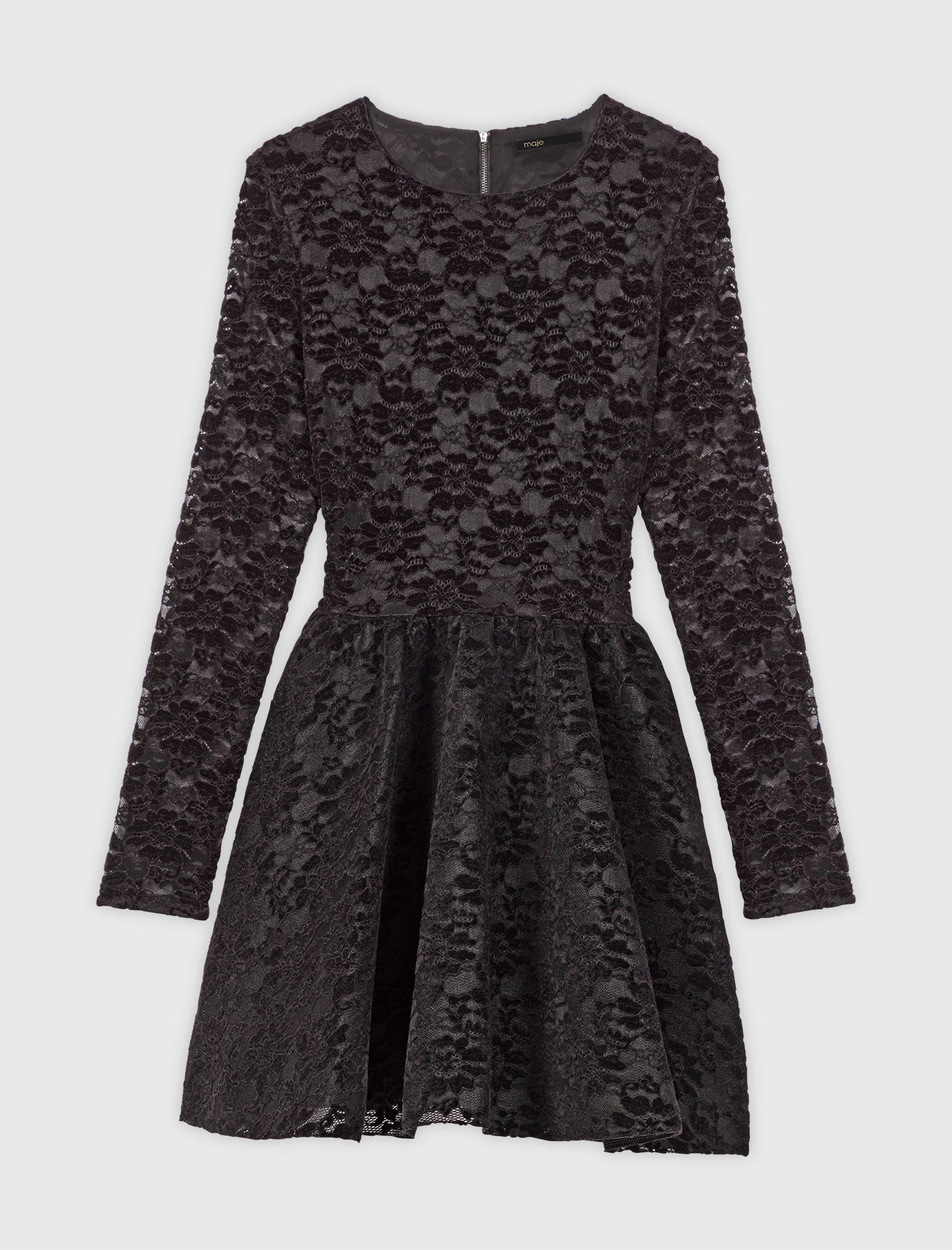 Flared velvet maxi dress