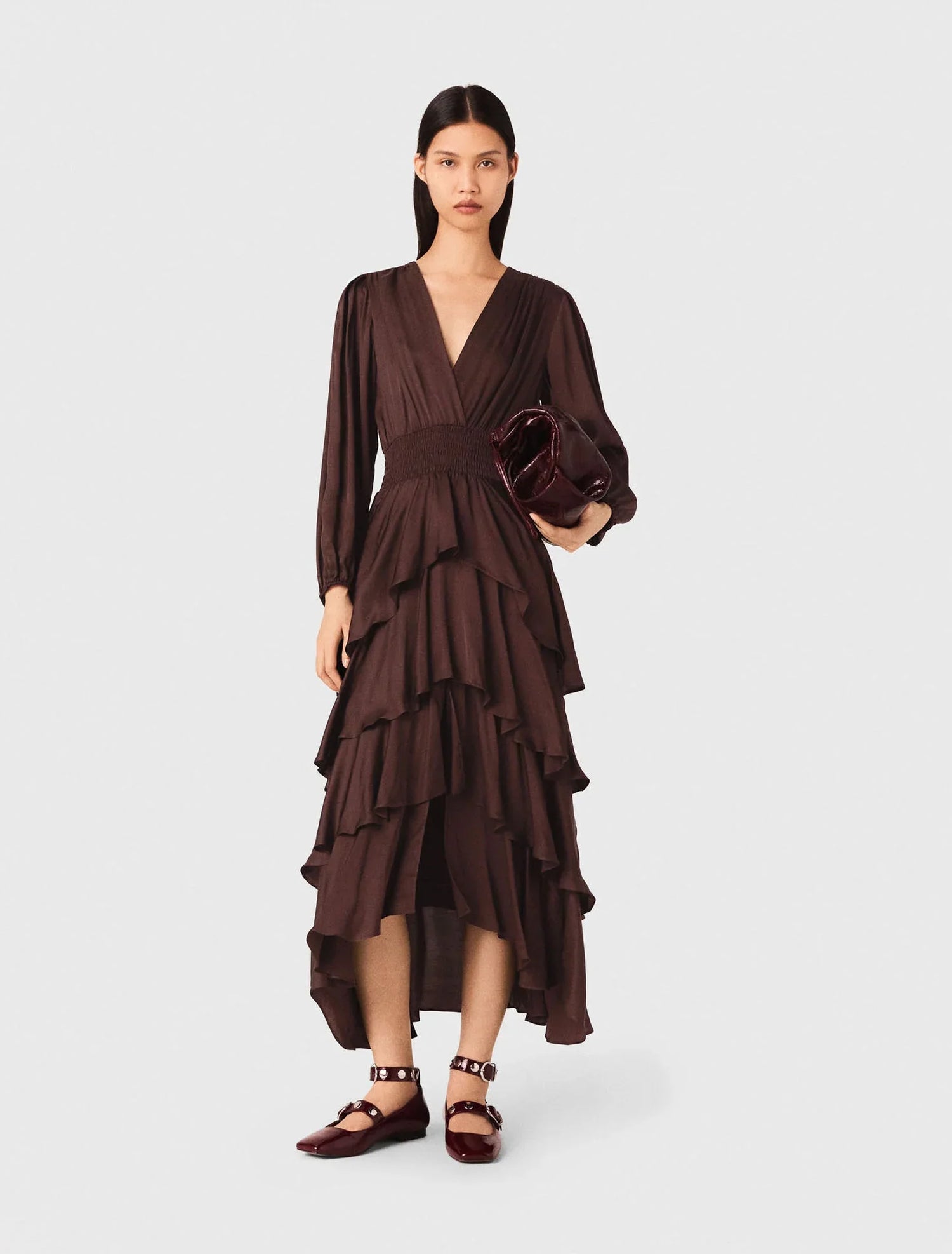 Flowy ruffled maxi dress