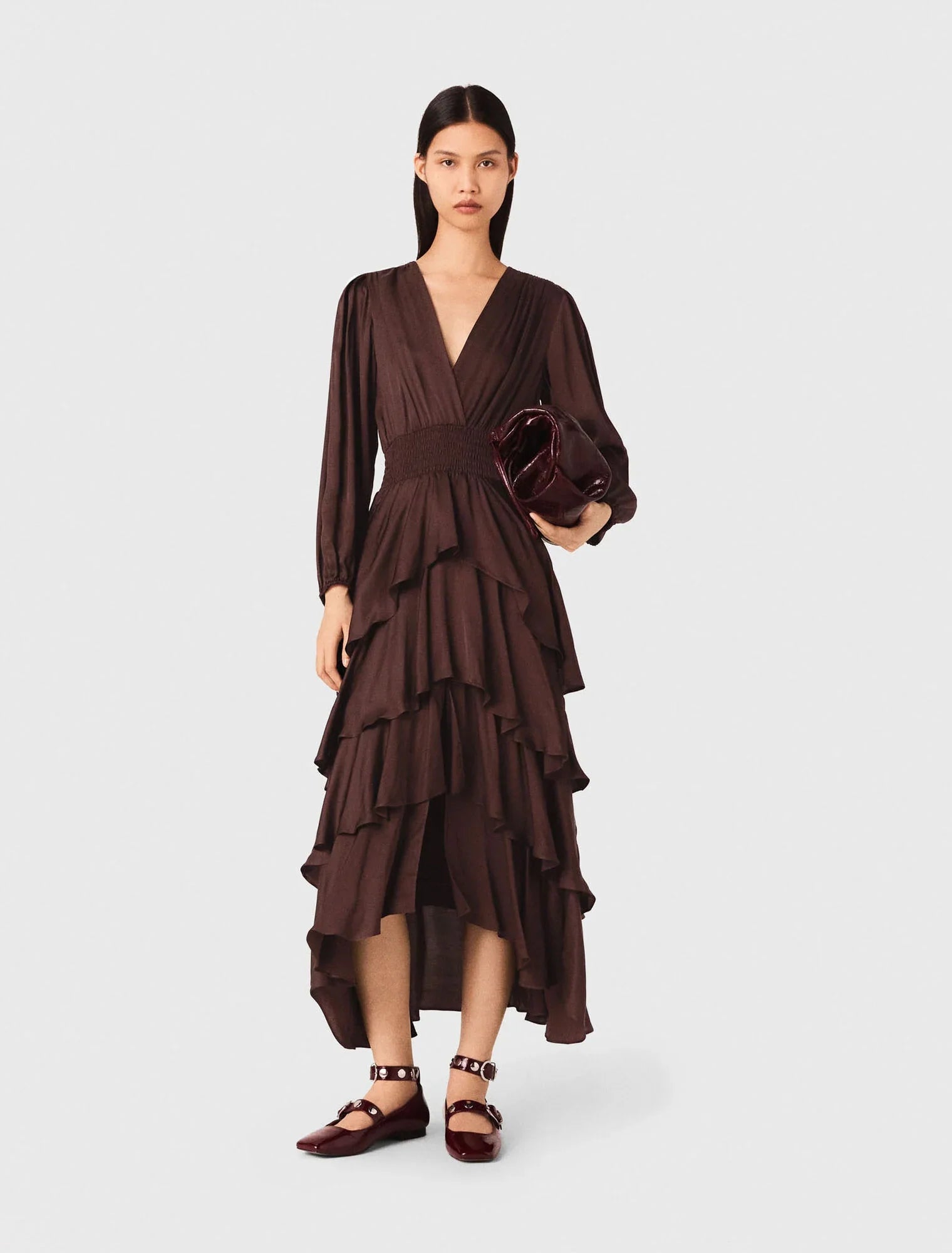 Flowy ruffled maxi dress