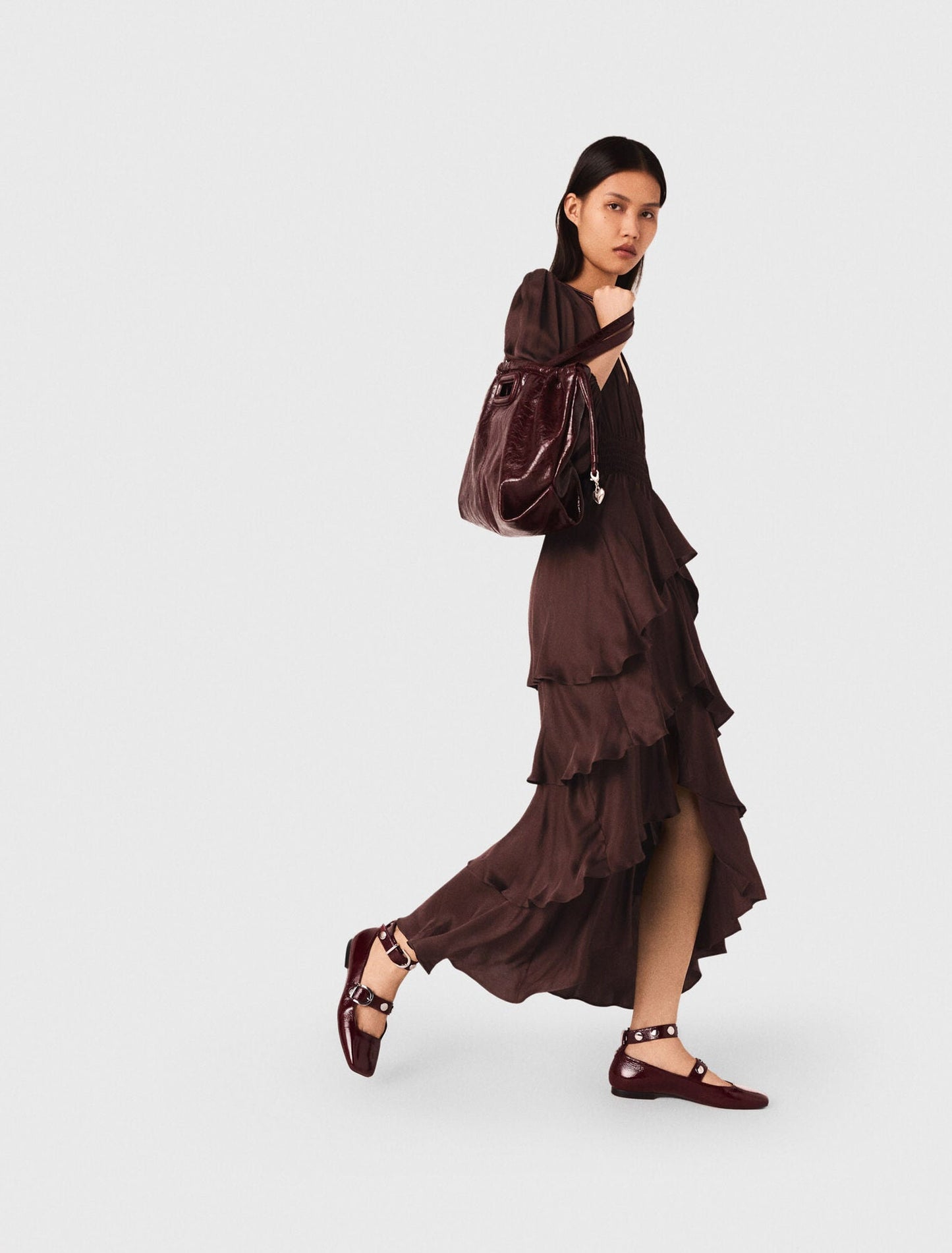 Flowy ruffled maxi dress