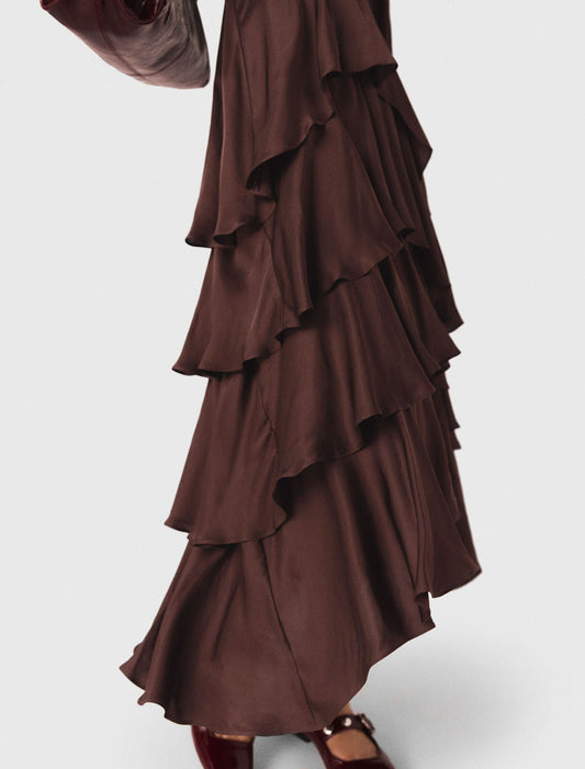 Flowy ruffled maxi dress