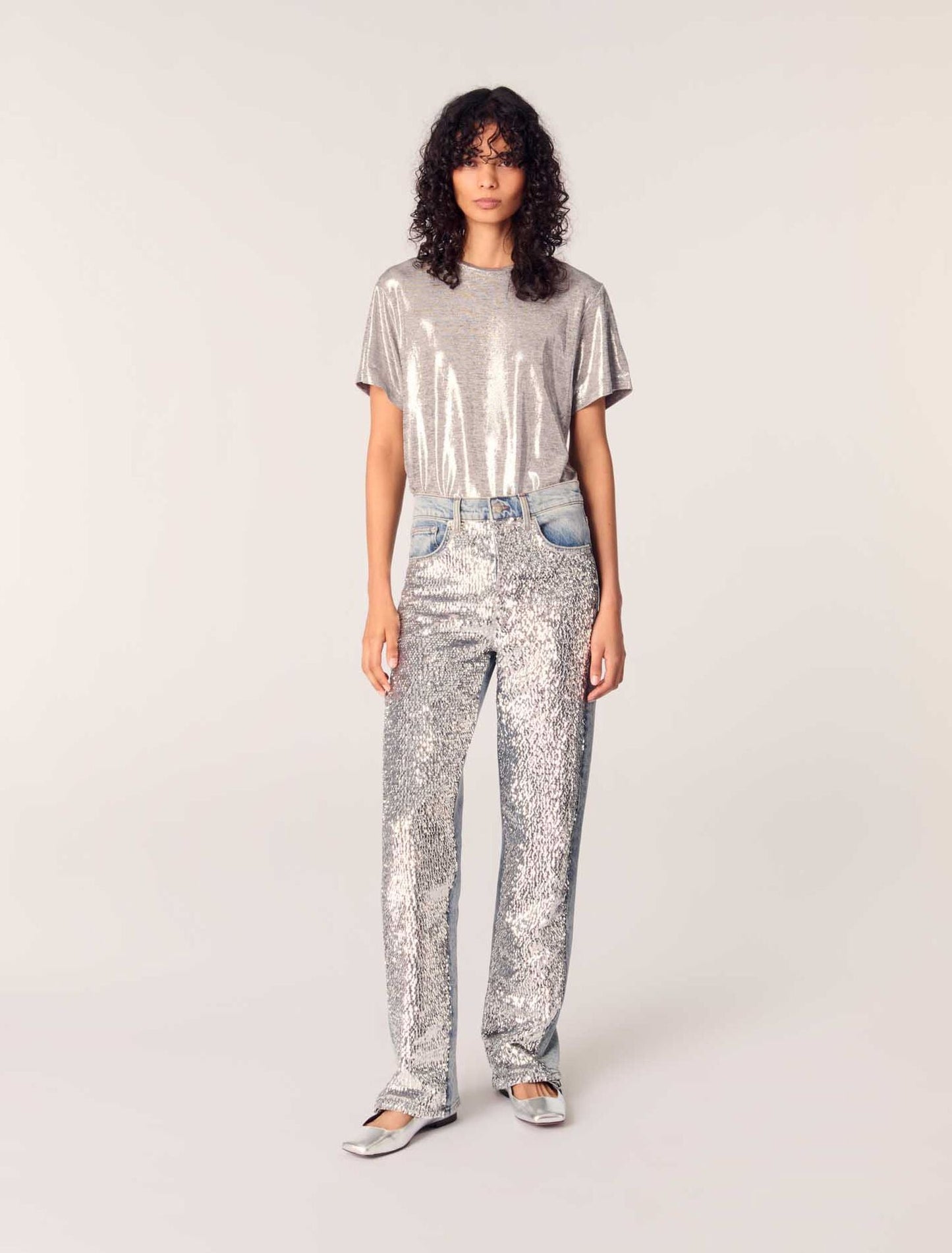 Silver-featured-Lame T-shirt