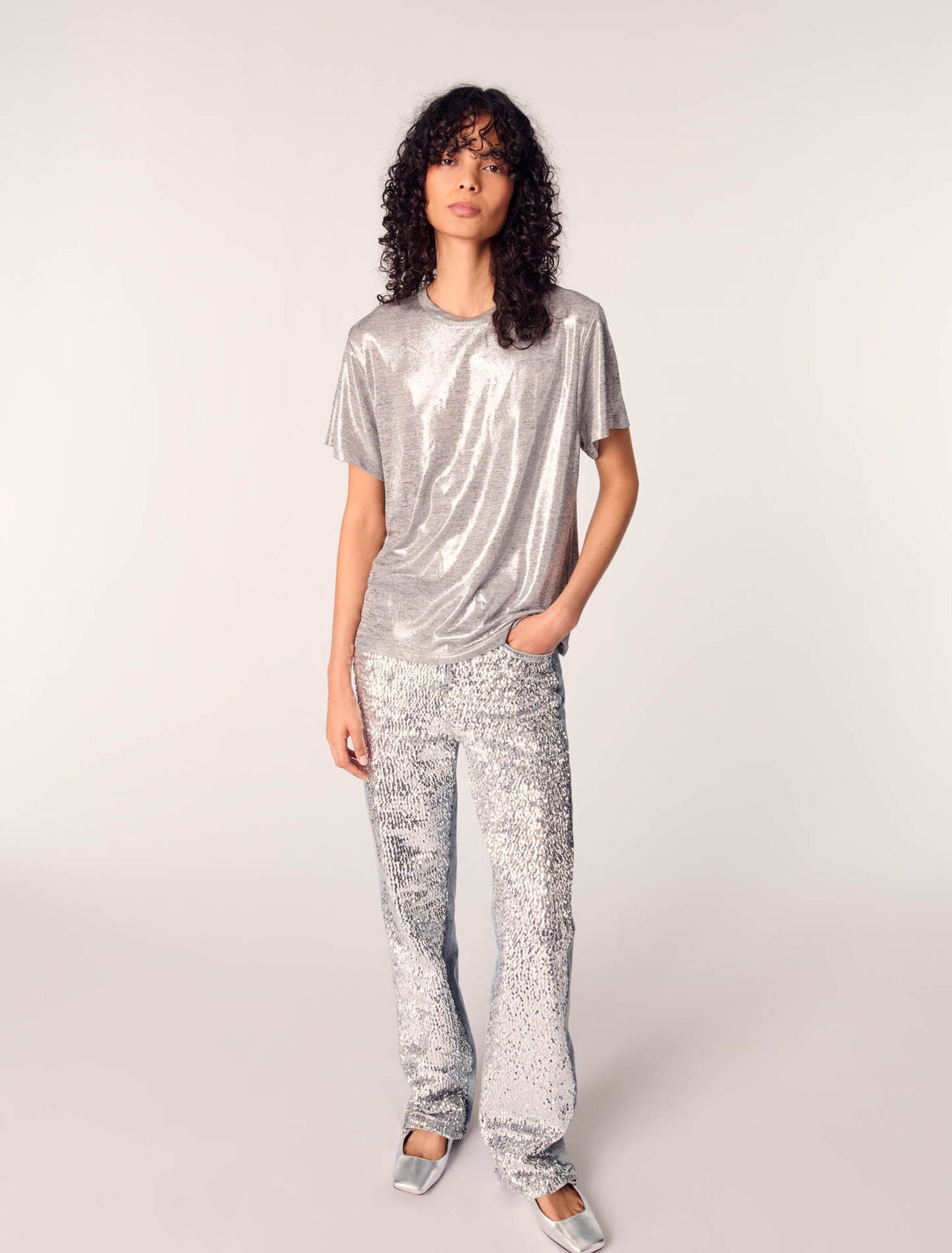 Silver-Lame T-shirt