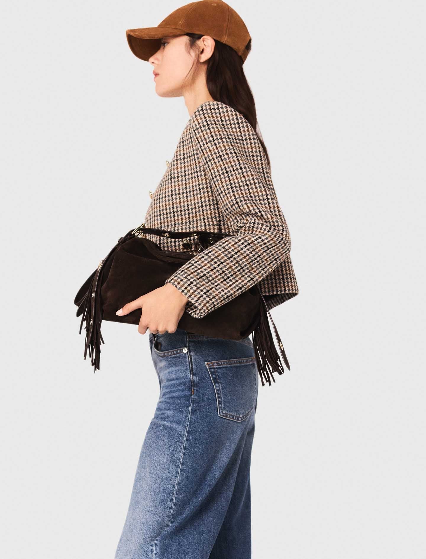 Short checked jacket