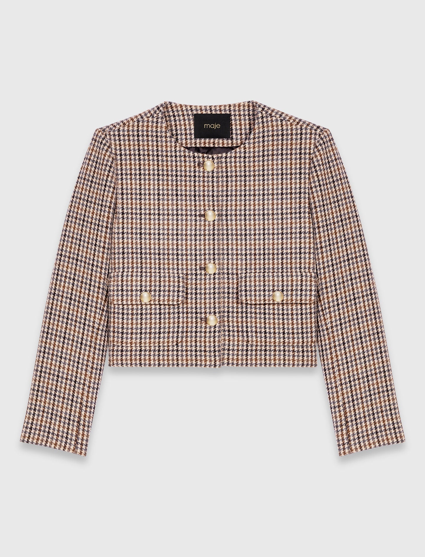 Short checked jacket