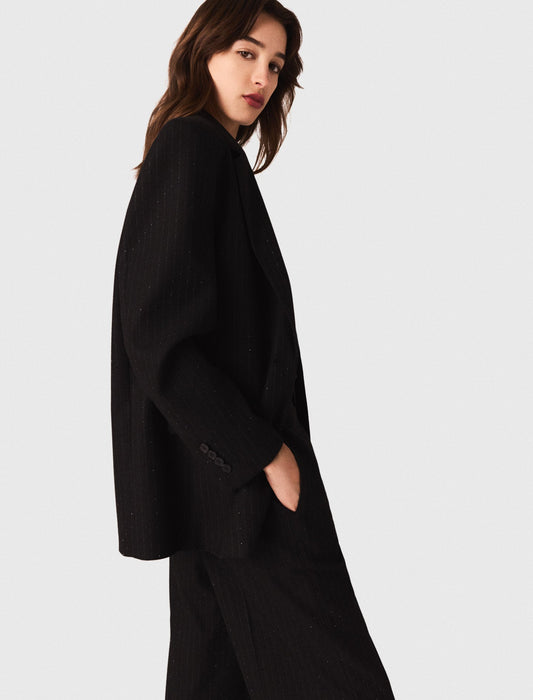 Rhinestone suit jacket Black