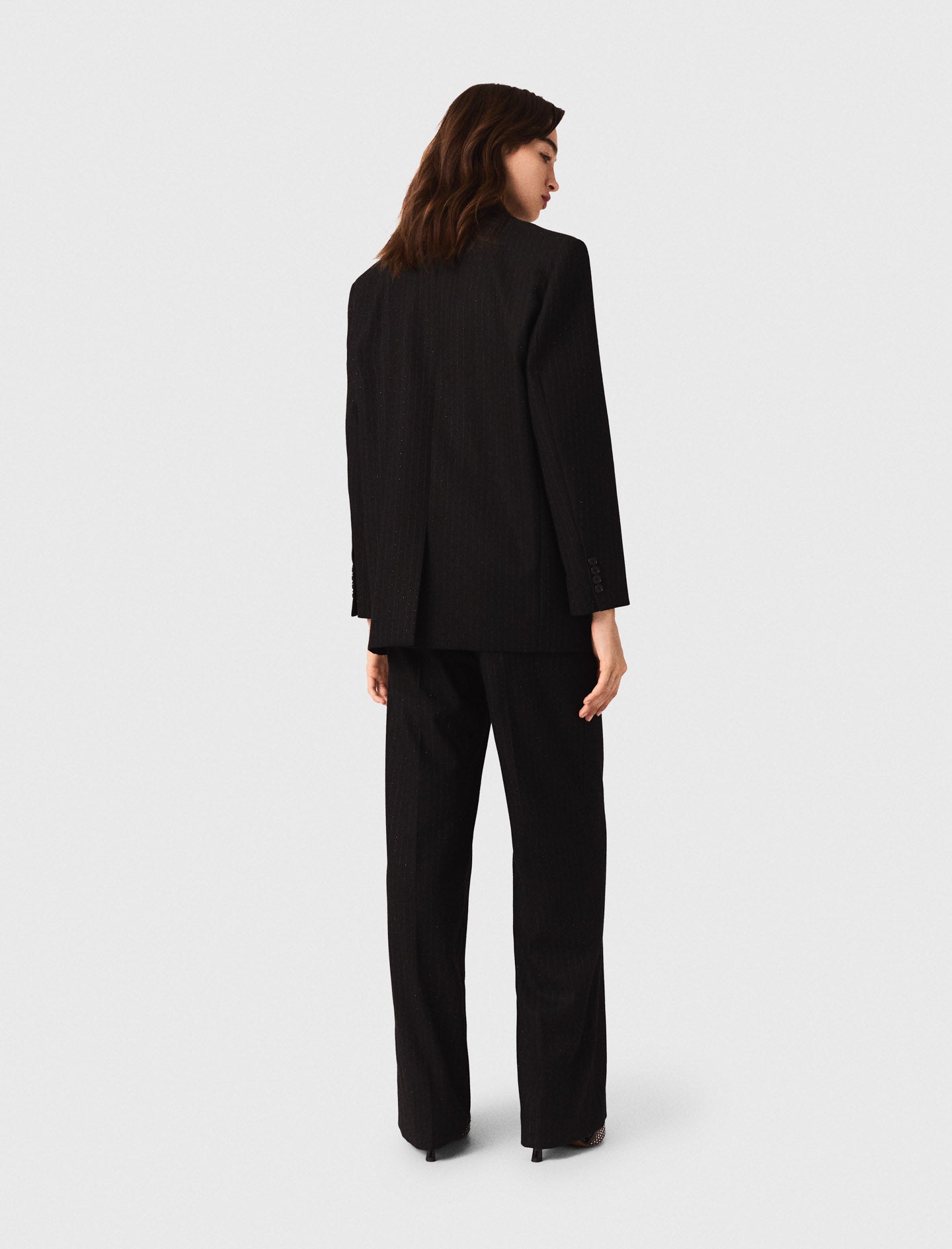 Rhinestone suit jacket Black