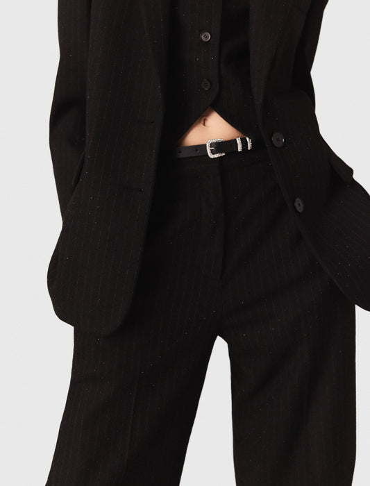 Rhinestone suit jacket Black