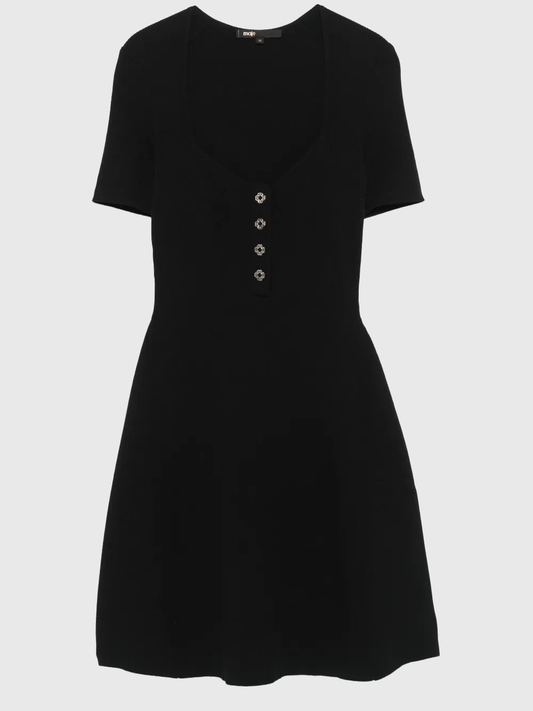 Short ribbed knit dress