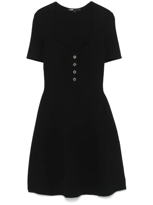 Short ribbed knit dress