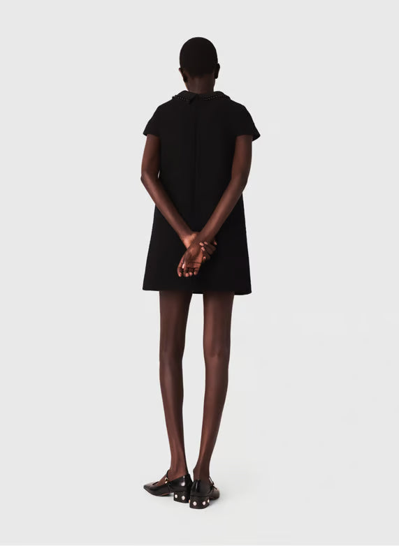 mfpro04449 short tweed dress black