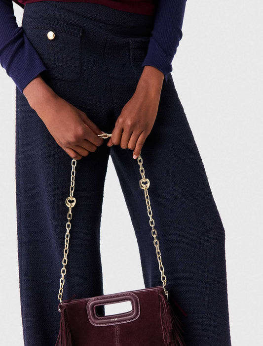 Short metal chain shoulder strap Gold