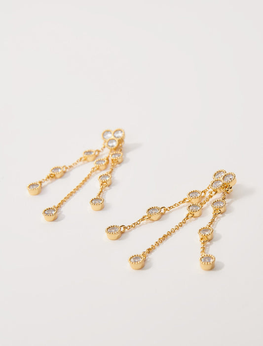 Gold  -gold-plated recycled brass earrings