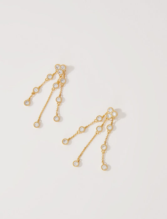 Gold  -gold-plated recycled brass earrings