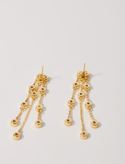 Gold  -gold-plated recycled brass earrings