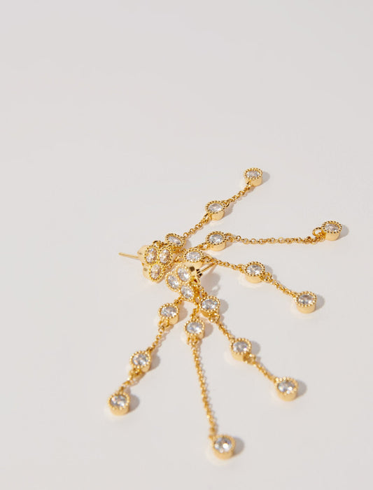 Gold  -gold-plated recycled brass earrings