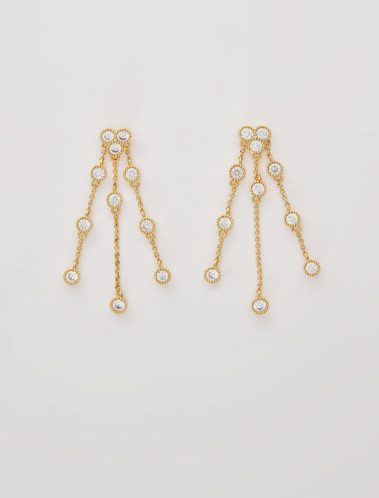 Gold featured-gold-plated recycled brass earrings