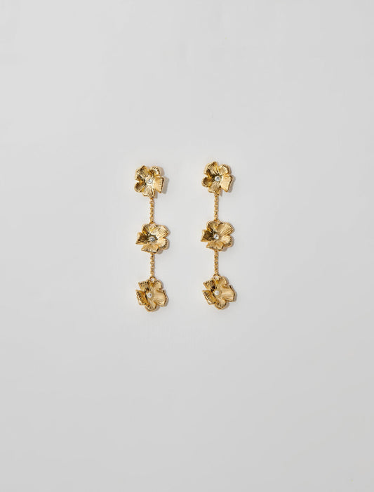 Flower Earrings Gold