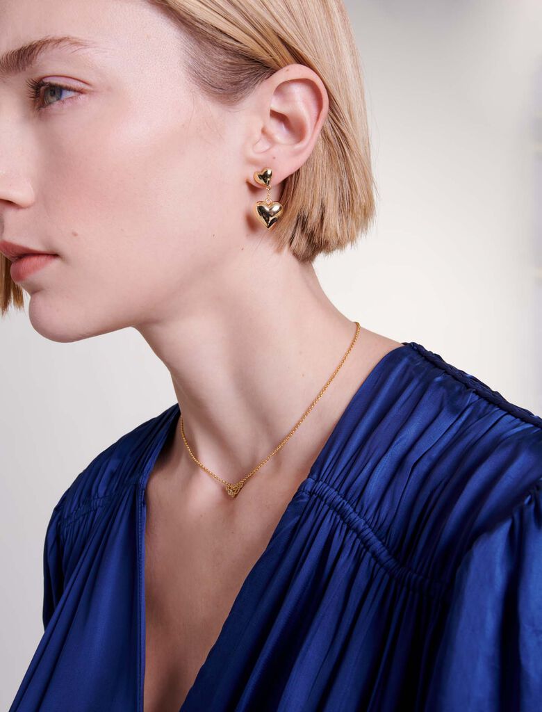 Gold  -Heart earrings