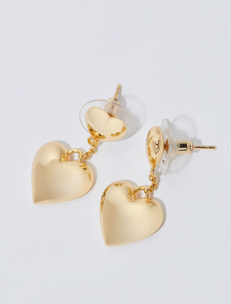 Gold  -Heart earrings