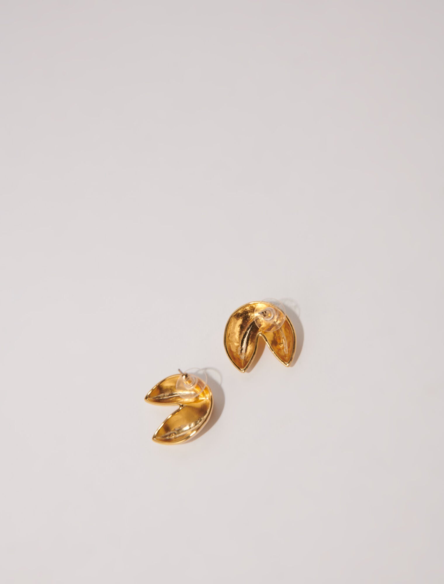 Gold  -Fortune cookie earrings