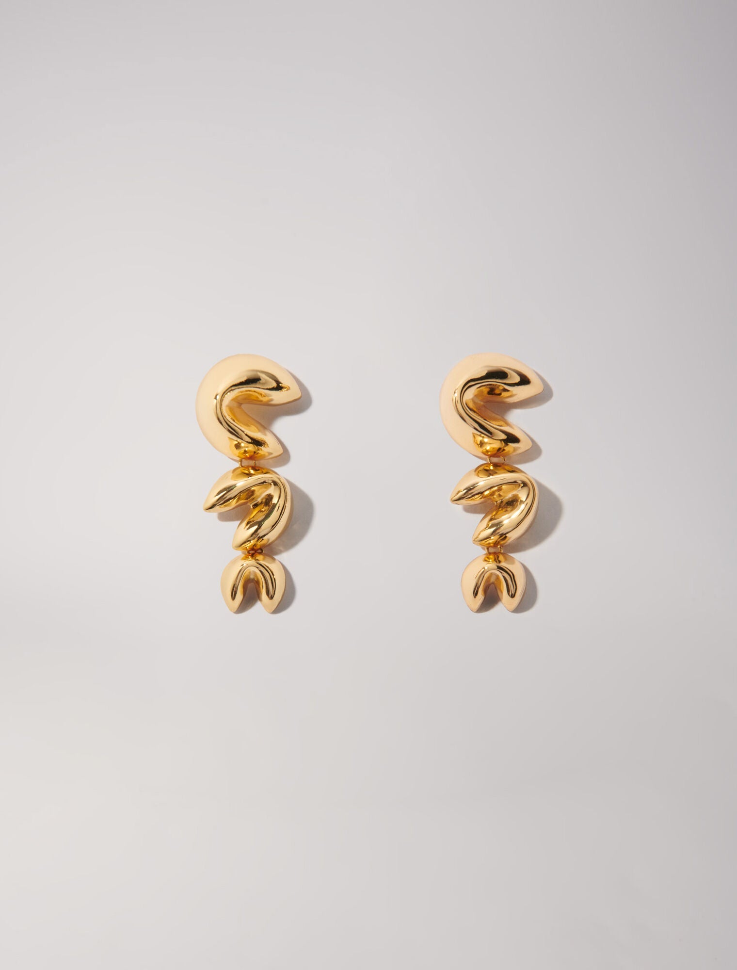 Gold  -Fortune cookie earrings